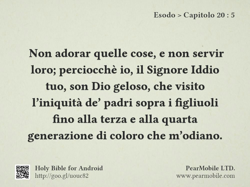 Esodo, Capitolo 20:5